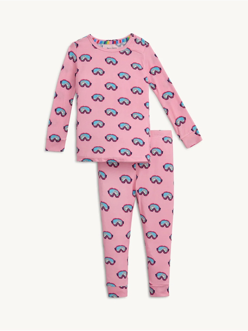 Magnetic Me Pink Powder Play Ski Winter Pajama Set 2T 3T 5 6